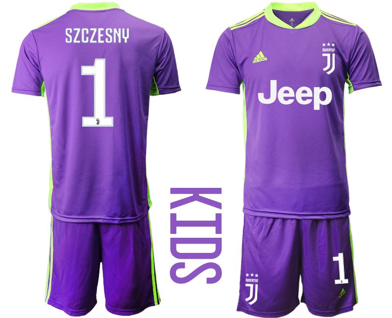 Youth 2020-2021 club Juventus Russia purple goalkeeper #1 Soccer Jerseys